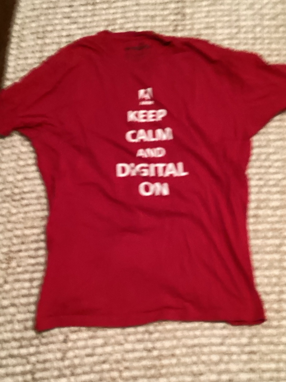 Kids Red 'Keep Calm and Digital On' Short Sleeve Tee